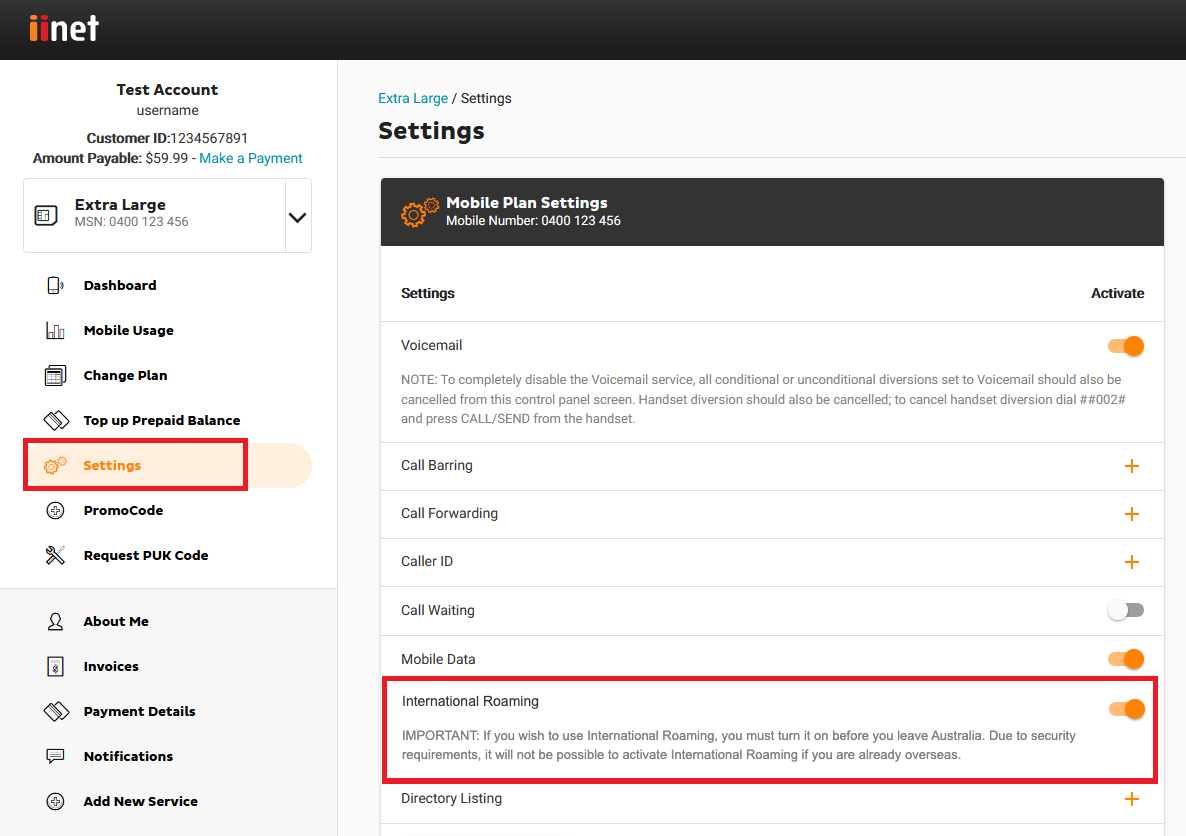 Mobile International Roaming iiHelp